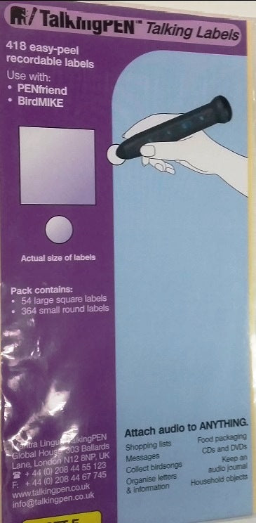 PENPal Talking Label Stickers (Set F)